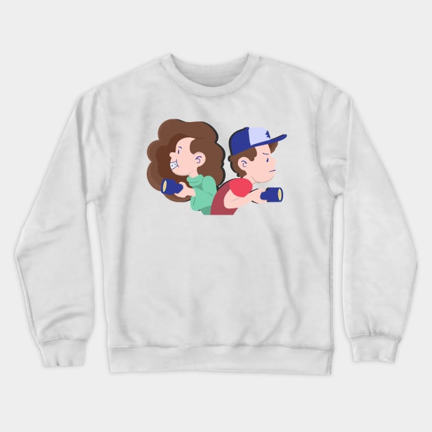 Mabel & Dipper - Gravity Falls Crewneck Sweatshirt by LeCouleur